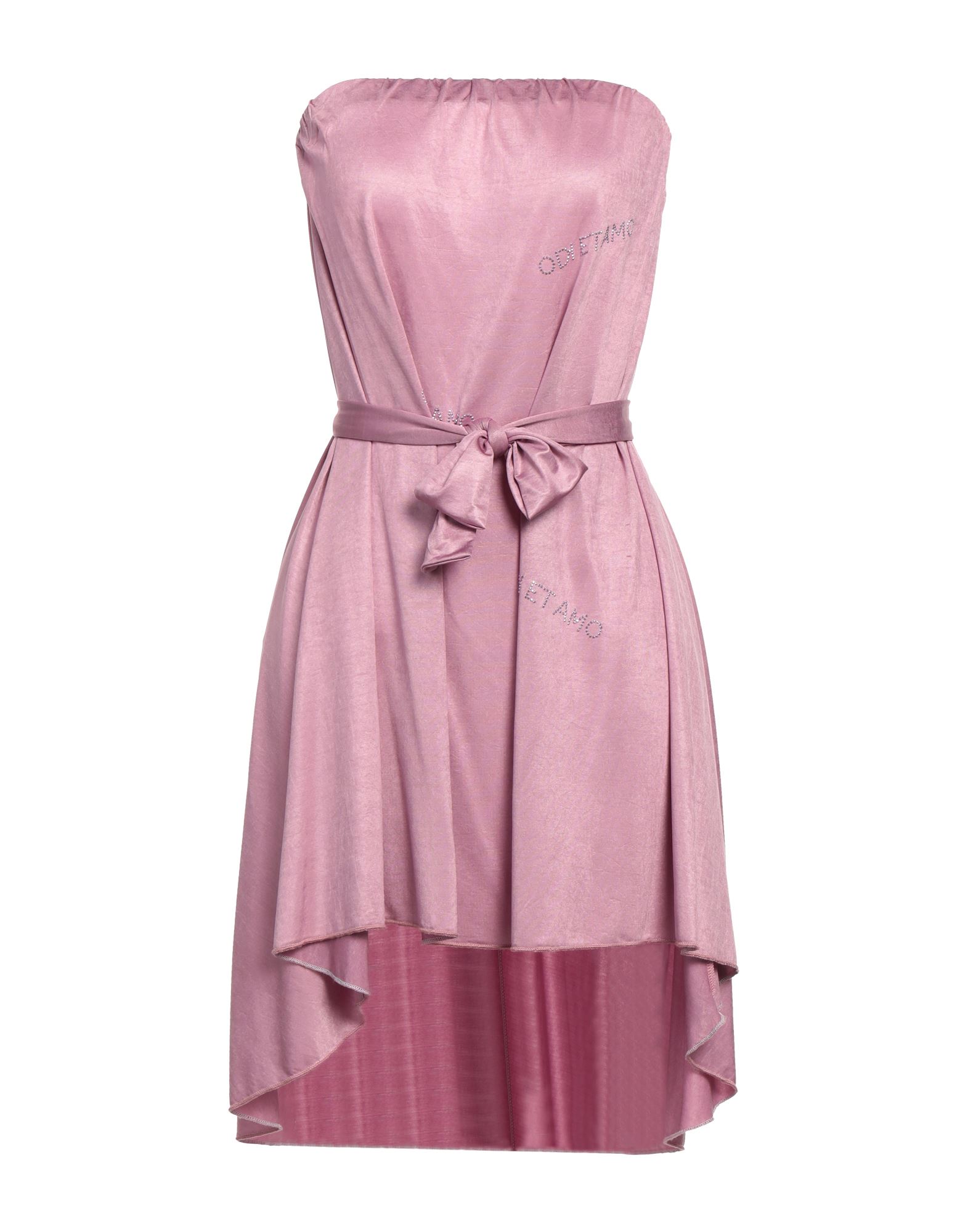 Odi Et Amo Woman Mini Dress Pastel Pink Size L Viscose In Pink