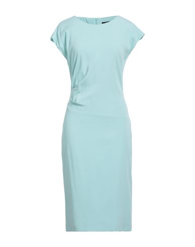 Clips Woman Midi Dress Turquoise Size 10 Viscose, Elastane In Blue