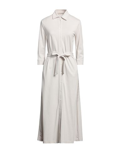 Circolo 1901 Woman Maxi Dress Light Grey Size 8 Cotton, Elastane
