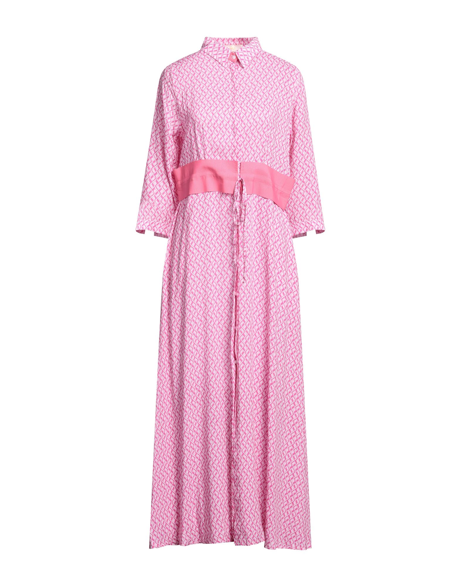 Shop Iu Rita Mennoia Woman Maxi Dress Fuchsia Size M Viscose In Pink