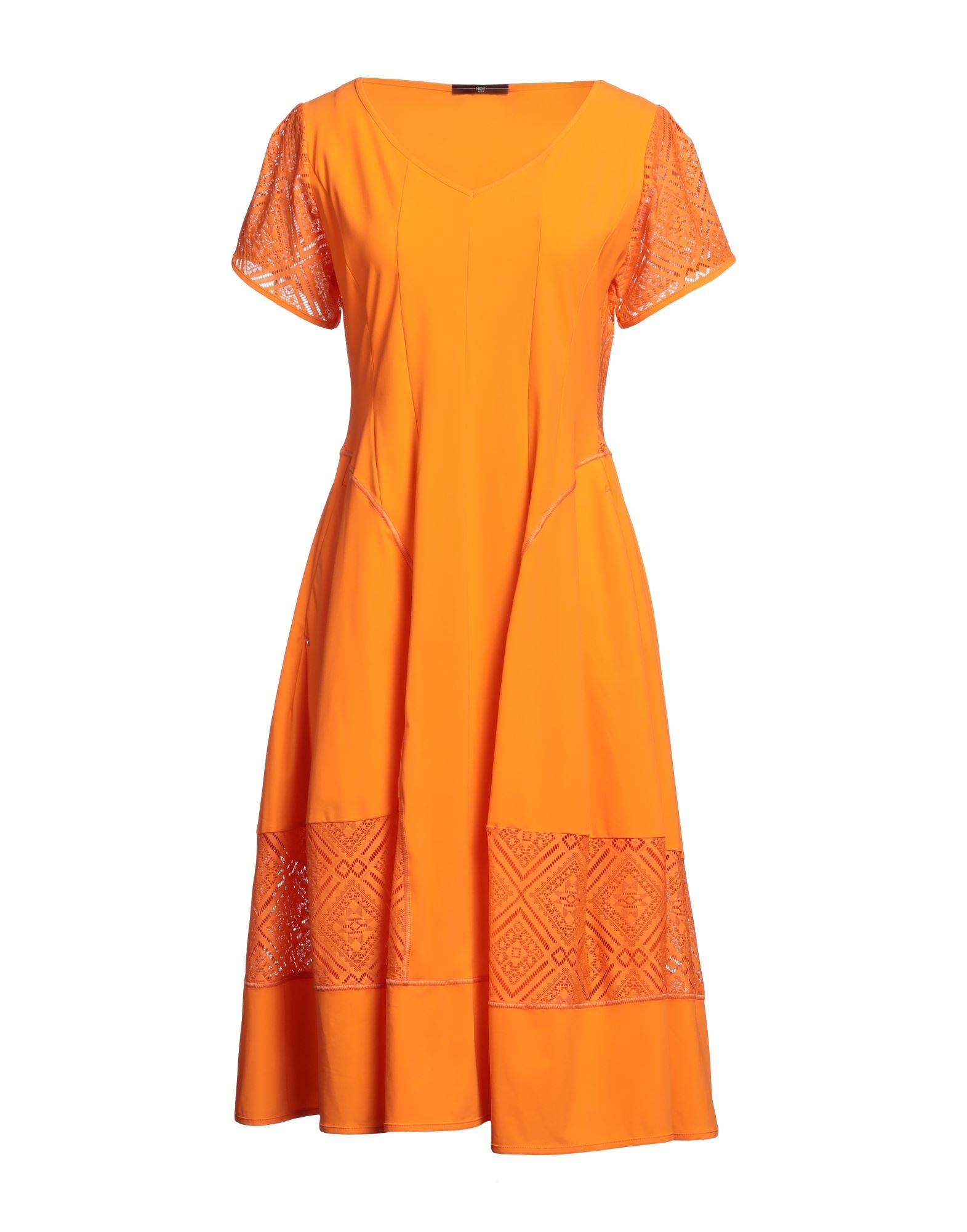 High Midi Dresses In Orange
