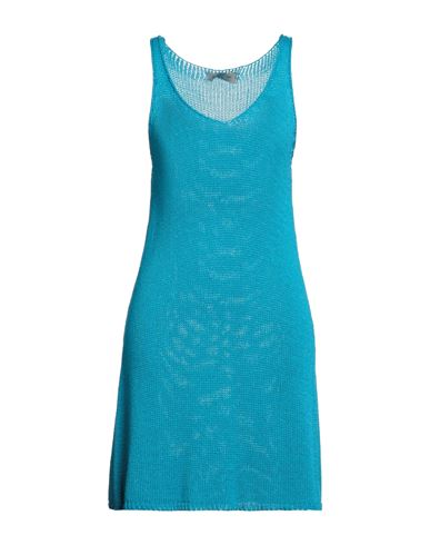 Antonello Serio Woman Short Dress Azure Size S Acrylic In Blue