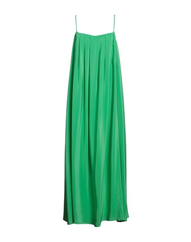 Federica Tosi Woman Long Dress Green Size 6 Silk