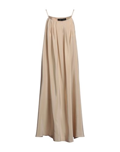 Federica Tosi Woman Long Dress Sand Size 6 Silk In Beige