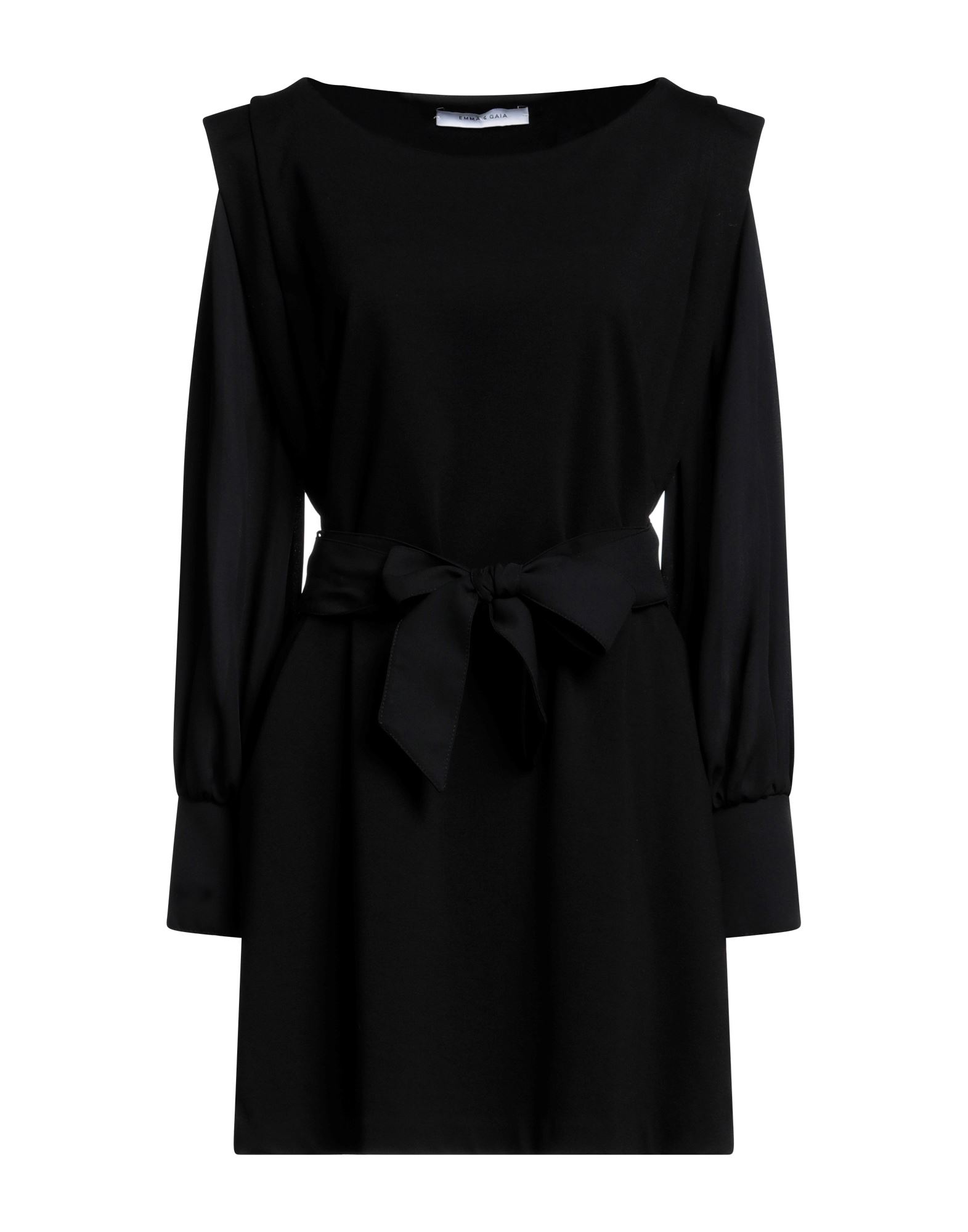 Emma & Gaia Woman Mini Dress Black Size 4 Viscose, Polyamide, Elastane, Polyester