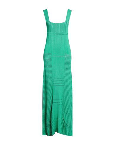 Maison Flaneur Maison Flâneur Woman Maxi Dress Emerald Green Size 6 Cotton, Viscose