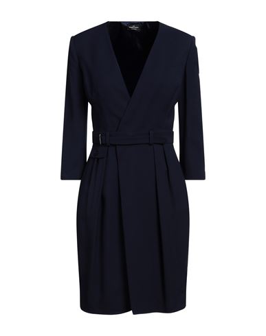 Shop Elisabetta Franchi Woman Midi Dress Midnight Blue Size 4 Viscose, Virgin Wool