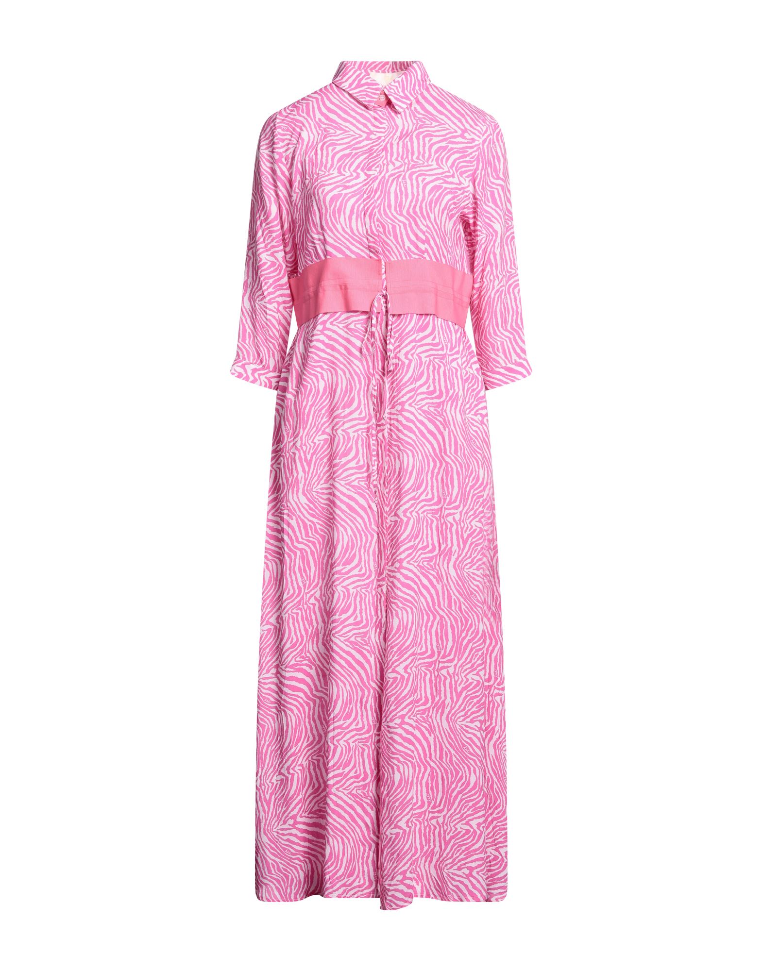Shop Iu Rita Mennoia Woman Maxi Dress Fuchsia Size Xs Viscose In Pink
