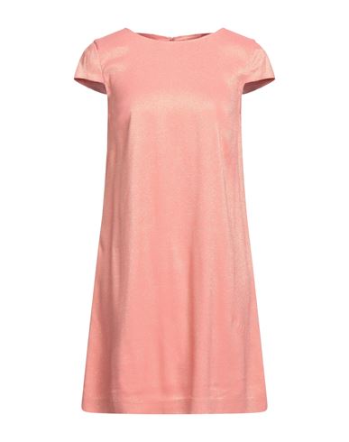 Shop Cavalli Class Woman Mini Dress Salmon Pink Size 4 Acetate, Viscose, Polyester, Polyamide