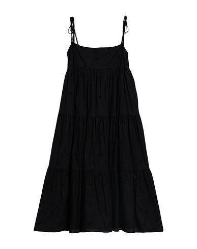 The Andamane Woman Midi Dress Black Size 6 Cotton