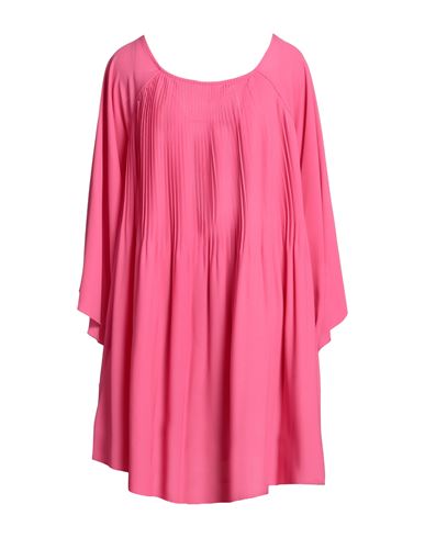 Laviepure Maison Woman Mini Dress Fuchsia Size M Rayon, Elastane In Pink