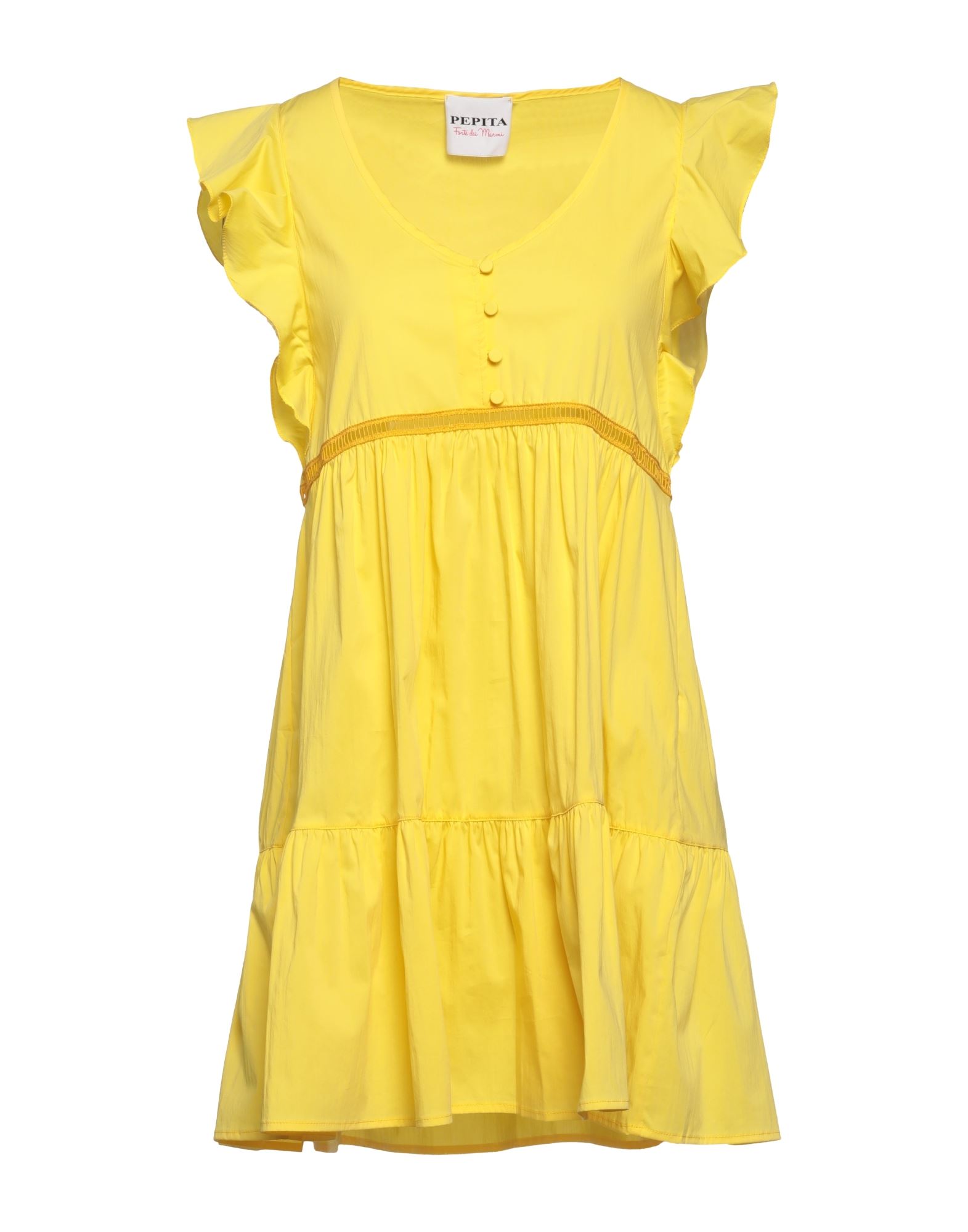 Pepita Short Dresses In Yellow