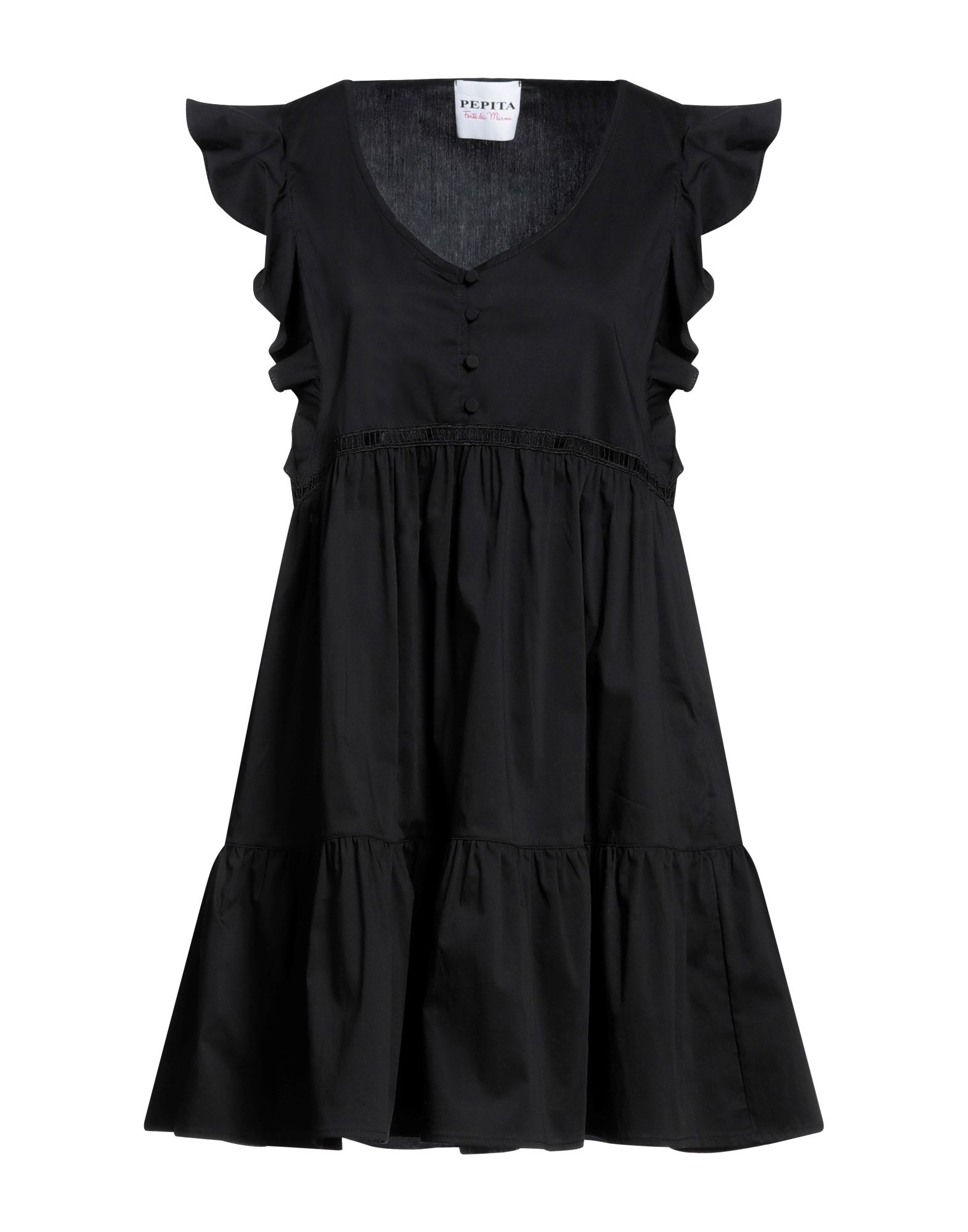 Pepita Short Dresses In Black