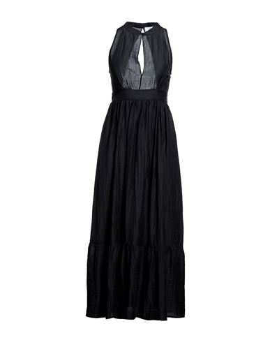 Pepita Woman Maxi Dress Black Size 6 Lyocell, Polyamide