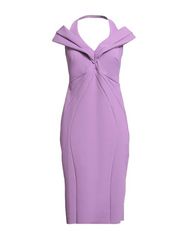 Chiara Boni La Petite Robe Woman Midi Dress Lilac Size 8 Polyester, Polyamide, Elastane In Purple
