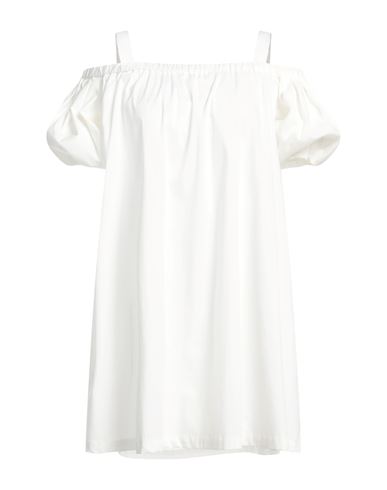 Emma & Gaia Woman Mini Dress White Size 8 Cotton, Polyamide, Elastane
