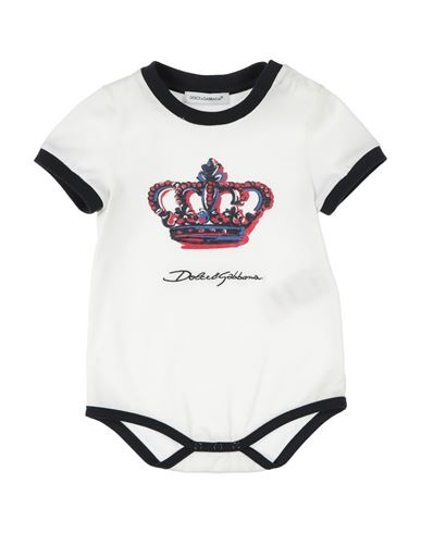 Shop Dolce & Gabbana Newborn Boy Baby Bodysuit White Size 3 Cotton