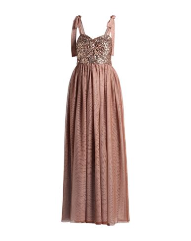 Sadey With Love Woman Long Dress Light Brown Size 10 Polyester, Elastane In Beige