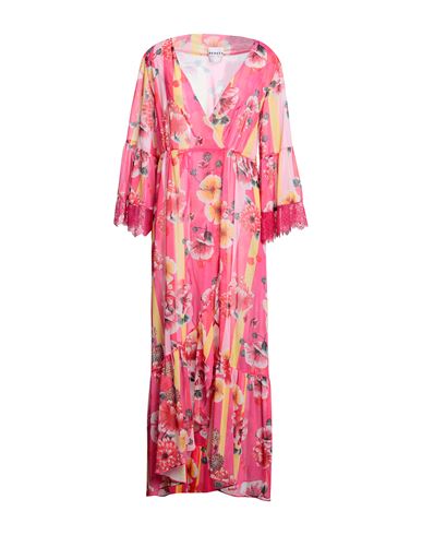 Pepita Woman Dressing Gown Or Bathrobe Fuchsia Size 6 Polyester In Pink