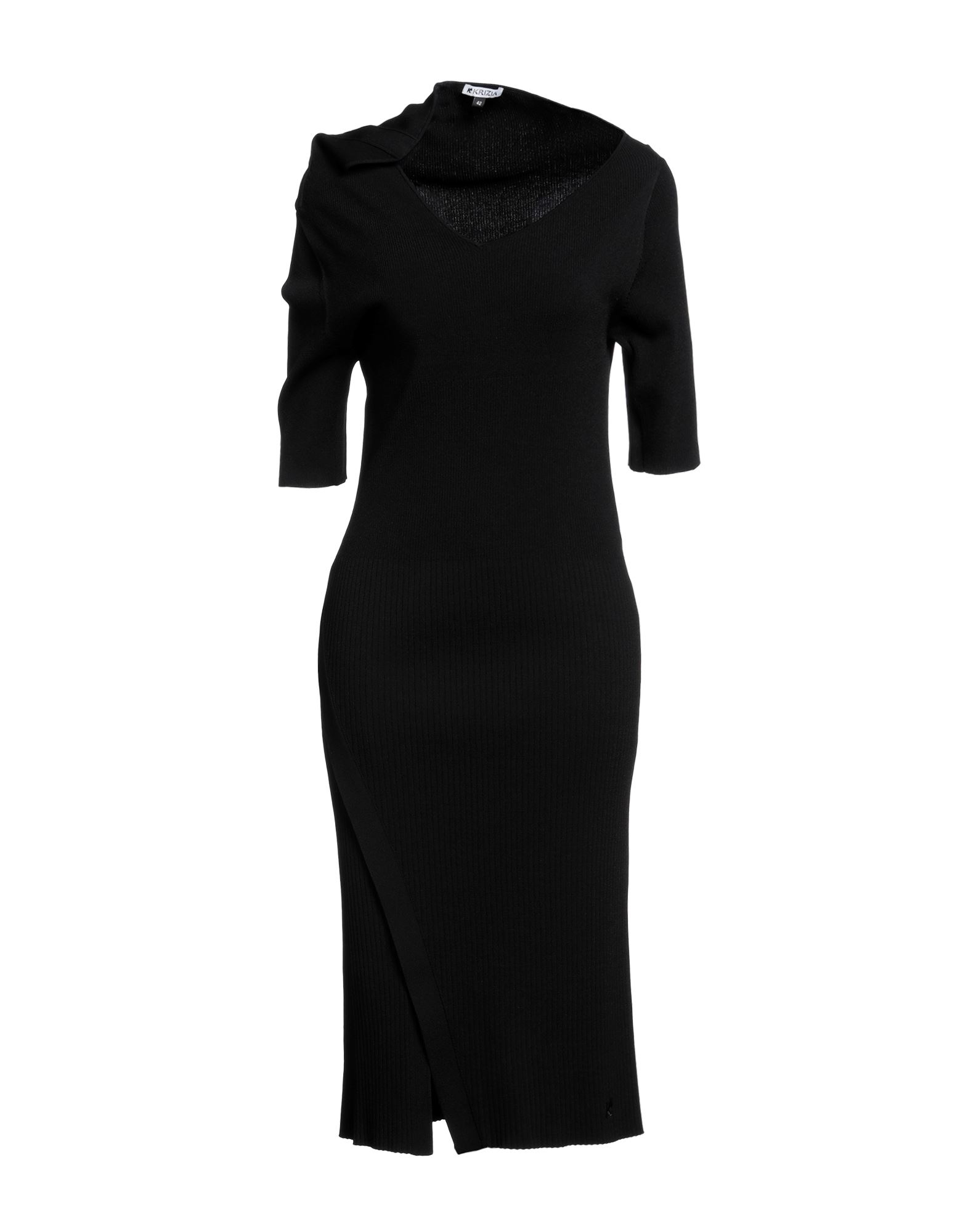Krizia Midi Dresses In Black