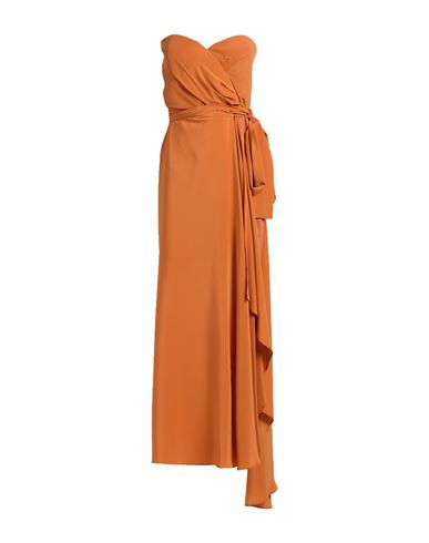 Federica Tosi Woman Maxi Dress Mandarin Size 8 Silk, Polyester