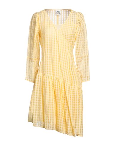 Attic And Barn Woman Short Dress Yellow Size 8 Cotton