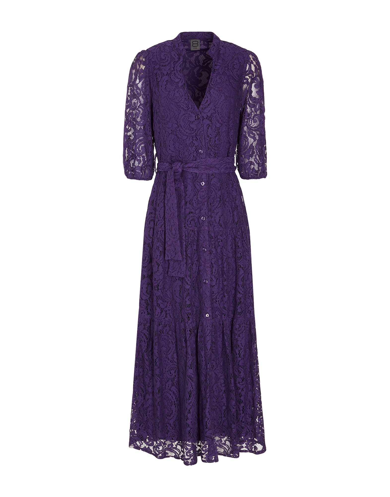 8 By Yoox Long Dresses In Purple