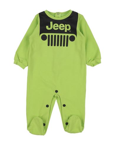 Jeep Newborn Boy Baby Jumpsuits Acid Green Size 0 Cotton, Elastane