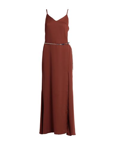 Hanita Woman Long Dress Brown Size S Polyester