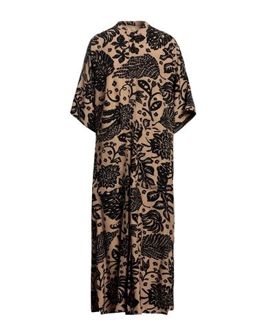 Jil Sander Woman Long Dress Camel Size 10 Viscose In Beige