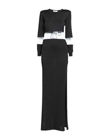 Feleppa Woman Maxi Dress Black Size 4 Acetate, Polyester, Polyamide