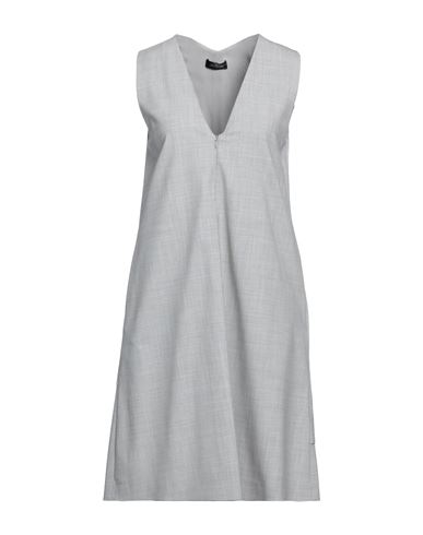 Les Copains Woman Mini Dress Light Grey Size 2 Virgin Wool, Polyamide, Elastane