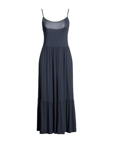 Shop Pieces Woman Midi Dress Slate Blue Size M Ecovero Viscose, Elastane