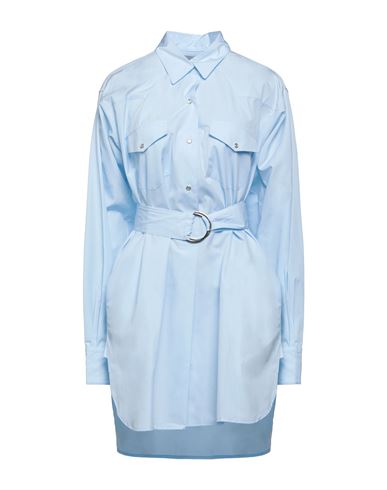Shop Laneus Woman Mini Dress Sky Blue Size 8 Cotton
