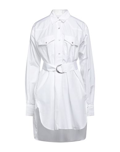 Laneus Woman Short Dress White Size 6 Cotton