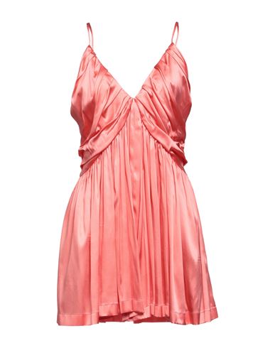 Semicouture Woman Mini Dress Salmon Pink Size 4 Silk, Elastane