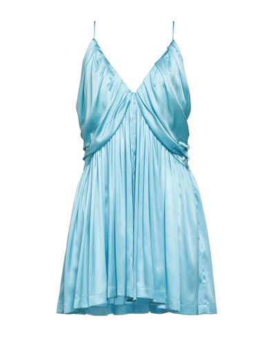Semicouture Woman Mini Dress Azure Size 8 Silk, Elastane In Blue