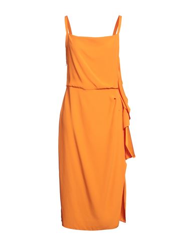 Caractere Caractère Woman Midi Dress Orange Size 8 Viscose, Polyester