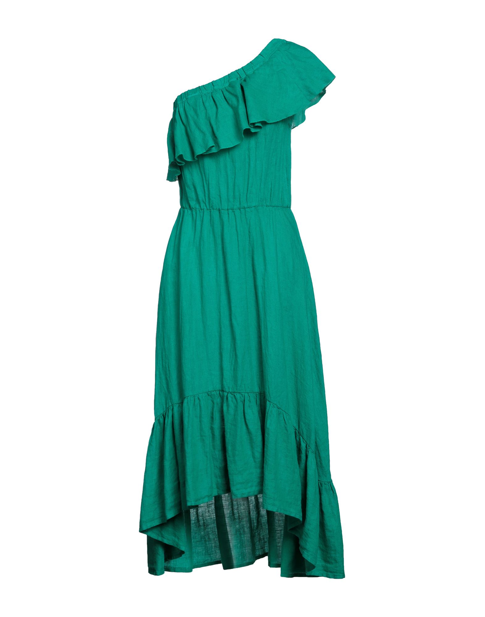 Lfdl La Fabbrica Del Lino Midi Dresses In Green