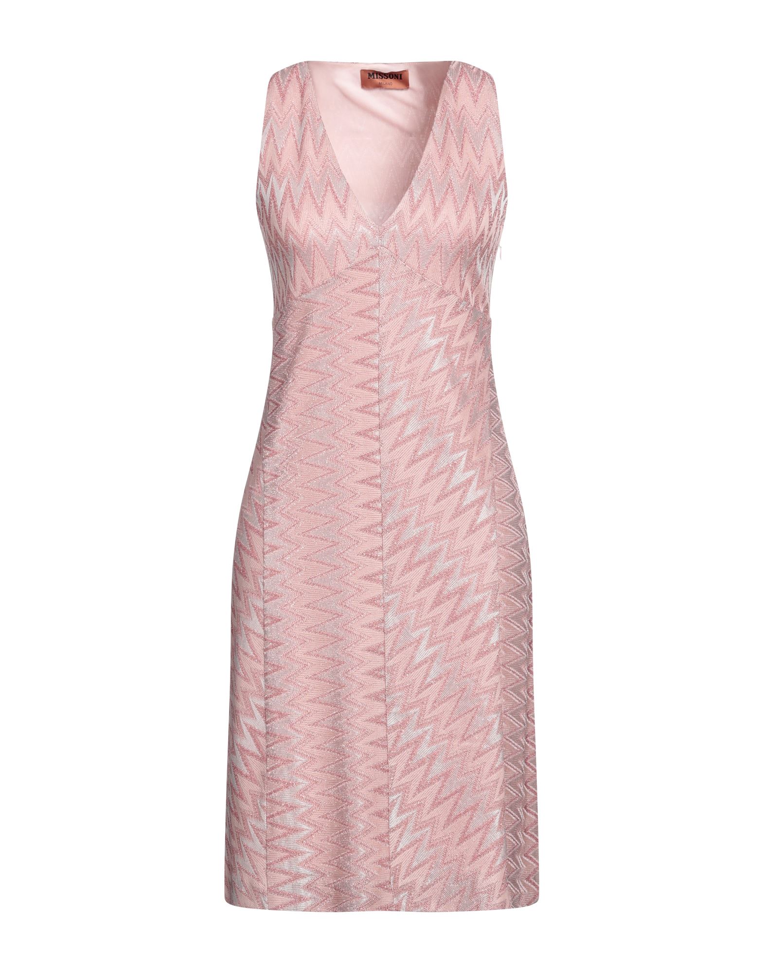 Missoni Midi Dresses In Pastel Pink