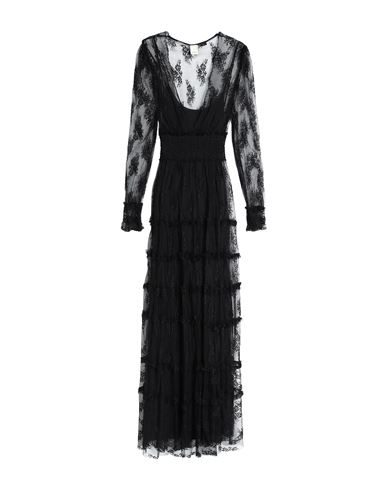 Pinko Woman Maxi Dress Black Size 8 Polyamide, Viscose
