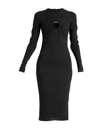 Versace Woman Midi Dress Black Size 6 Viscose, Elastane