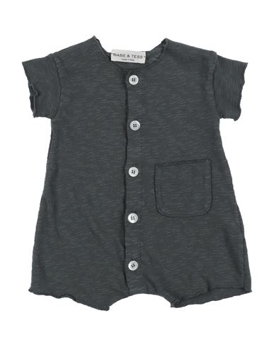 Babe And Tess Babe & Tess Newborn Boy Baby Jumpsuits Lead Size 3 Cotton In Grey