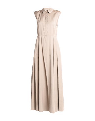 Federica Tosi Woman Long Dress Sand Size 10 Cotton, Silk In Beige