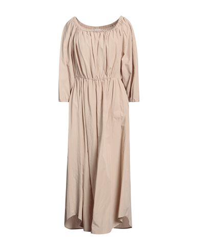 Antonelli Woman Midi Dress Beige Size 10 Cotton