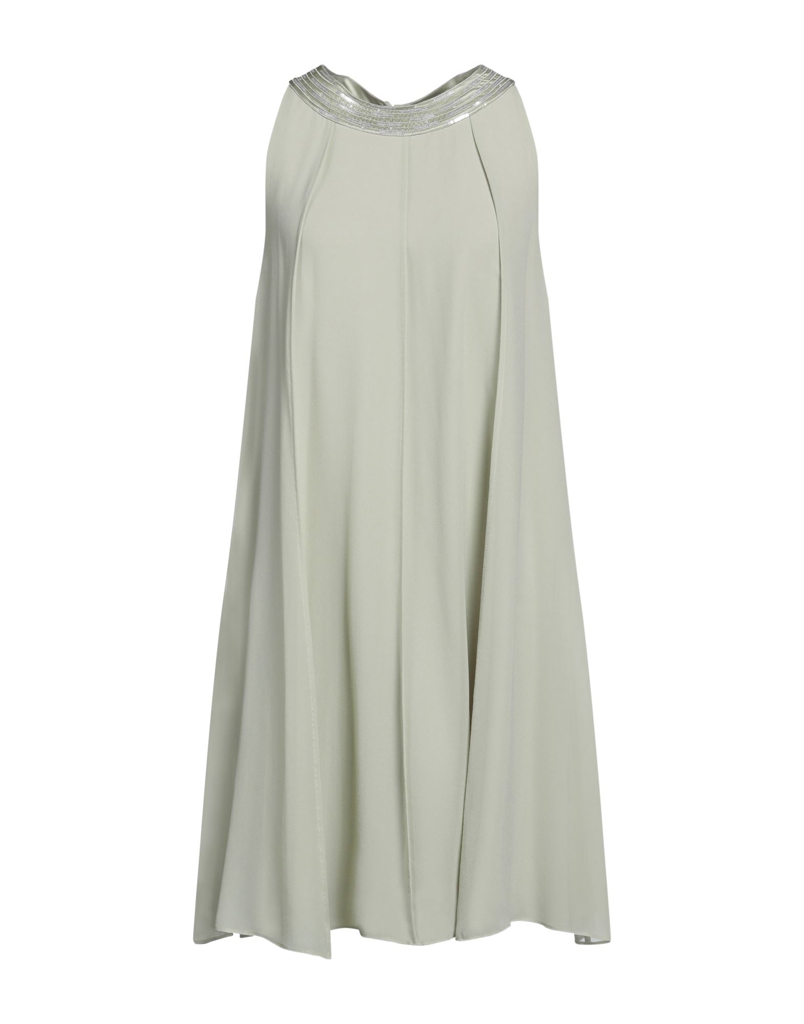 Shop Antonelli Woman Short Dress Sage Green Size 8 Silk