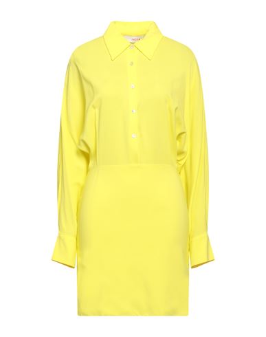 Jucca Woman Short Dress Yellow Size 8 Viscose, Elastane