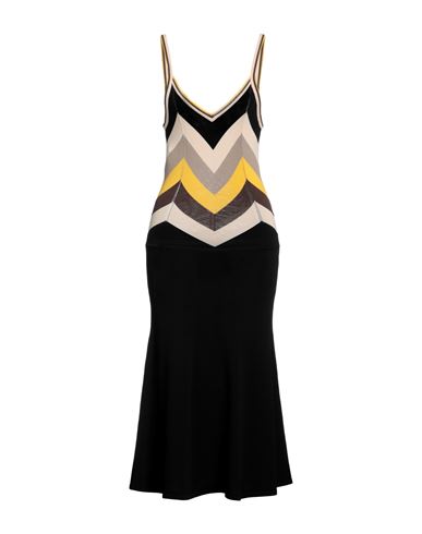 Boutique Moschino Woman Midi Dress Beige Size 8 Viscose, Polyamide, Elastane In Black
