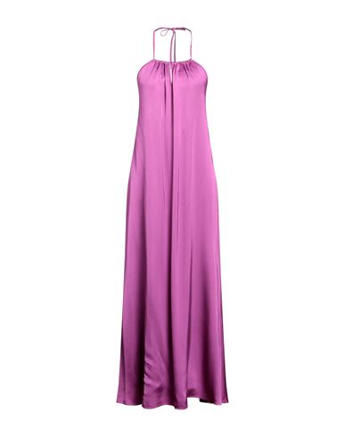 Haveone Woman Long Dress Mauve Size M Viscose In Purple