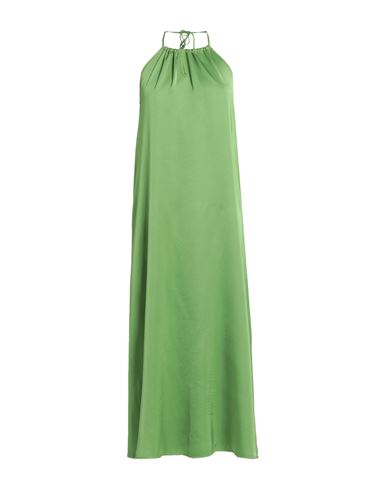 Haveone Woman Long Dress Green Size M Viscose